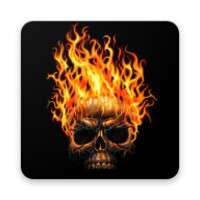 Fire Skull Zipper Lock Screen 2019